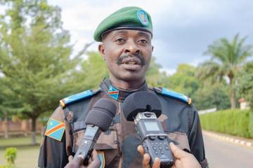 Le lieutenant Jules Ngongo, porte-parole de l’armée en Ituri. Ph. tiers