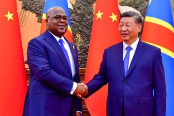 Le président Félix Tshisekedi et son homologue chinois Xi Jinping. Photo droits tiers