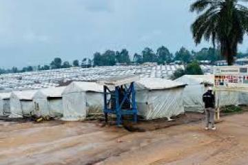 Photo d'un site des déplacés à Djugu.