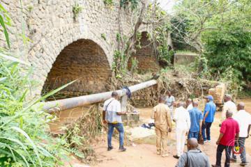Vue du pont Nganza reliant les communes de Nganza et Kananga. Photo droits tiers