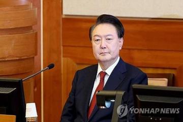Yoon est le premier président à assister à son procès en destitution. Photo droits tiers