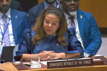 La ministre des Affaires étrangères de la République démocratique du Congo, Thérèse Kayikwamba Wagner.