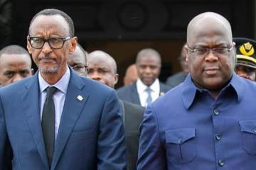 Le président congolais, Félix Tshisekedi et son homologue rwandais, Paul Kagame. Photo droits tiers