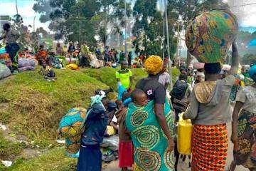 Les déplacés en fuite des exactions commises par les rebelles au Nord-Kivu. Photo droits tiers