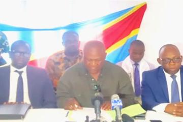 Les membres de Lamuka lors d'une déclaration le mardi 25 février dernier. 