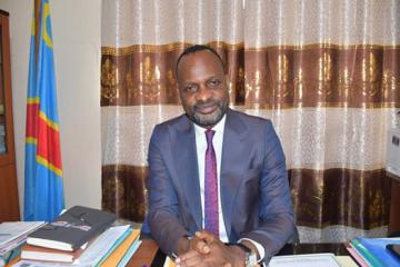Pierrot Mutela, ministre provincial de la communication et Médias. Photo droits tiers