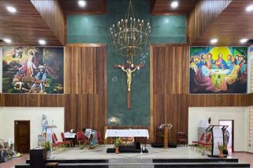 Une paroisse catholique à Kinshasa. 
