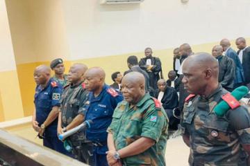 La deuxième audience du procès de cinq généraux accusés d'avoir fui les combats au Nord-Kivu. Photo droits tiers