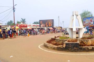 Un rond-point au centre-ville de Tshikapa dans la province du Kasaï (Août 2017). Photo RADIO OKAPI