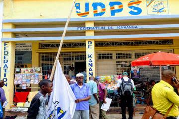 Le siège du parti politique Union pour la démocratie et le progrès social (UDPS) à Kananga. Le siège du parti politique Union pour la démocratie et le progrès social (UDPS) à Kananga. 
