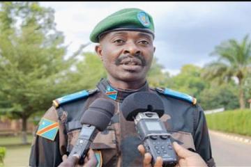 Lieutenant Jules Ngongo Tshikundi, porte-parole de l'armée en Ituri. Photo droits tiers