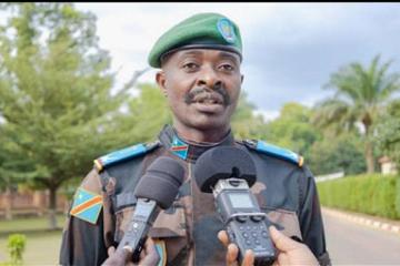 Le lieutenant Jules Ngongo Tshikundi, porte-parole de l'armée en Ituri. Photo droits tiers