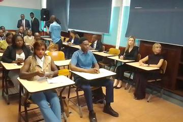 Une vue des apprenants lors du début des cours de formation de la langue russe à l'ENA. PHOTO droits tiers