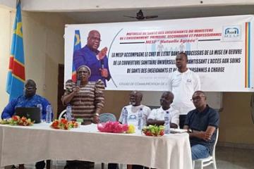 A Kikwit, la Sr Beyoko a sensibilisé les enseignants sur le bien-fondé de la mutuelle de santé. Photo droits tiers