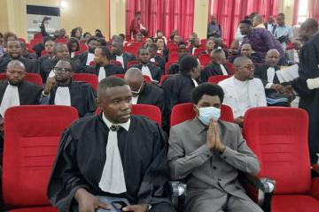 Constant Mutamba lors de sa deuxième comparution devant la Cour de cassation. PHOTO droits tiers 