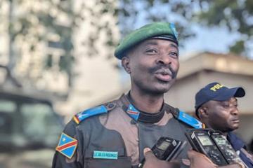 Le lieutenant Jules Ngongo Tshikundi, porte-parole de l'armée en Ituri.  Photo droits tiers