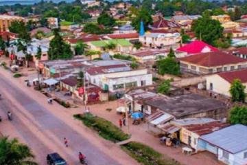 Une vue aérienne de la commune de Katoka, à Kananga au Kasaï-Central. 