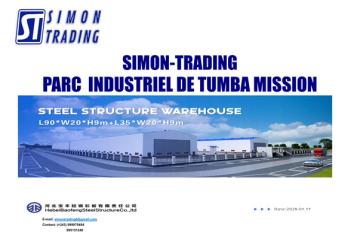Une vue de la maquette du Parc industriel de Tumba mission.  Photo droits tiers