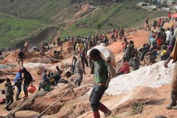 Une vue du site de la mine de Rubaya. 