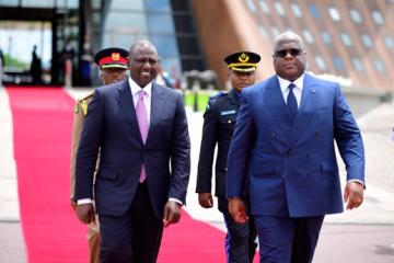 La Président Félix Tshisekedi et son homologue kenyan.