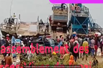 Les malachites viennent de traverser ensemble avec la délégation venue de Mbanza Ngungu et les exploiteurs. 