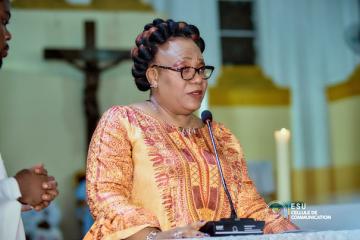La ministre de l'ESU, Marie-Thérèse Sombo.