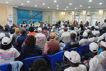 Des leaders nationaux mobilisés pour promouvoir une masculinité responsable et contrer les VBG à Kananga. Ph. FDA