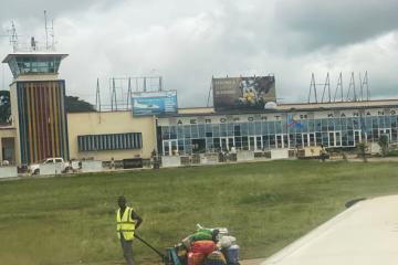 Une vue de l'aéroport de Kananga.