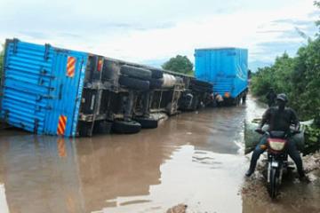 Une vue de l'axe routier Bunia-Kasenyi. Photo droits tiers