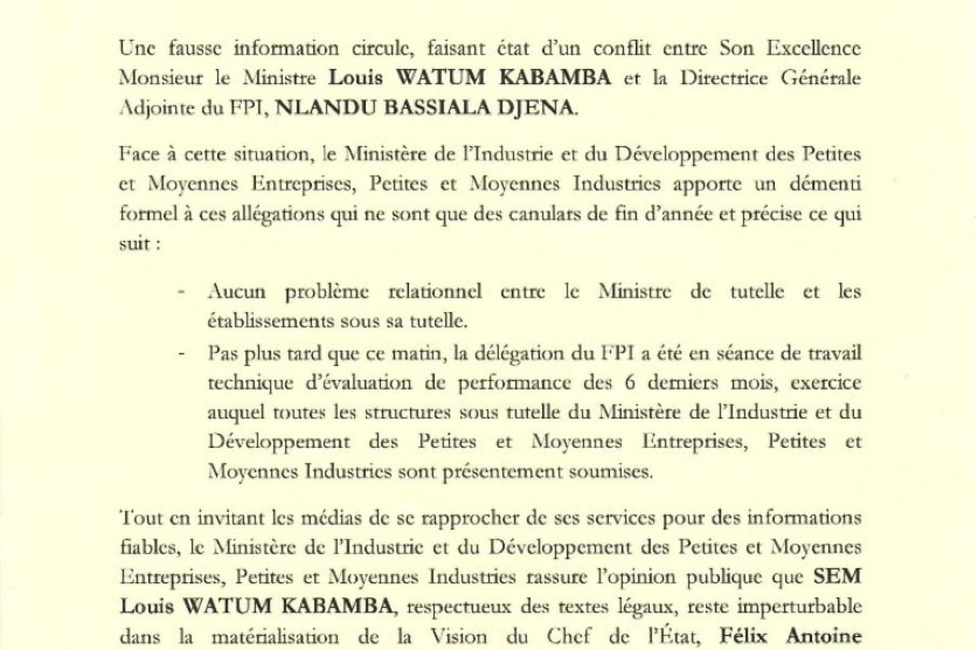 Ministère de l'industrie