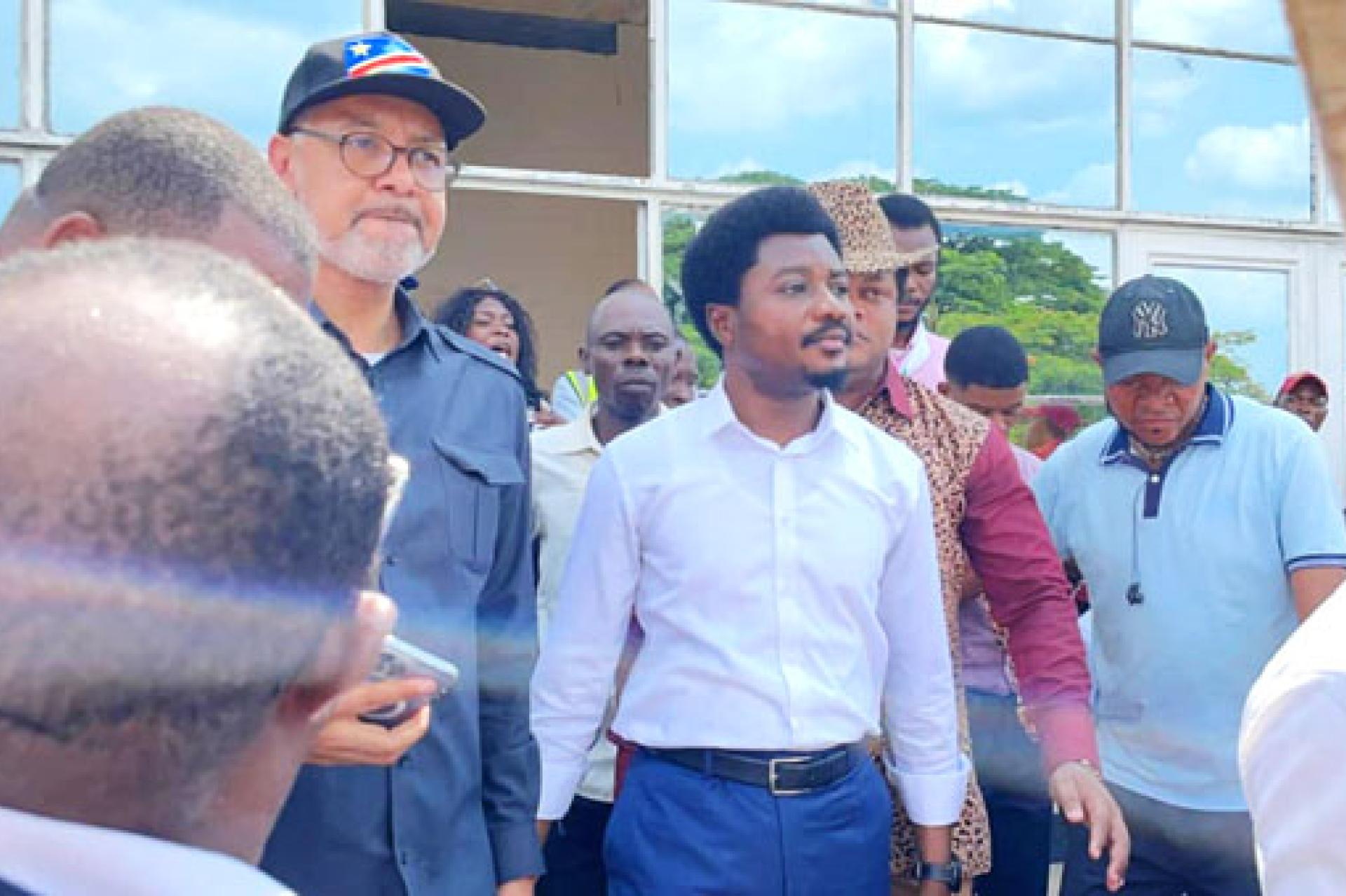 Le ministre de la Justice, Constant Mutamba lors de son arrivée à Kananga. Photo FDA