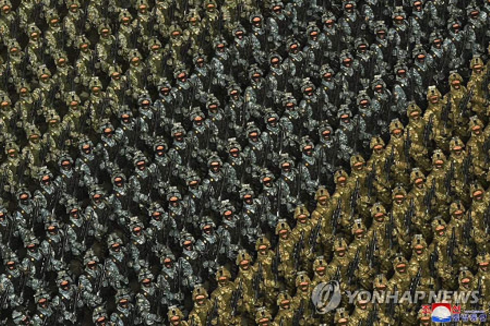 Anniversaire de la fondation de l'Armée populaire de Corée en 2023. Photo d'archives Yonhap