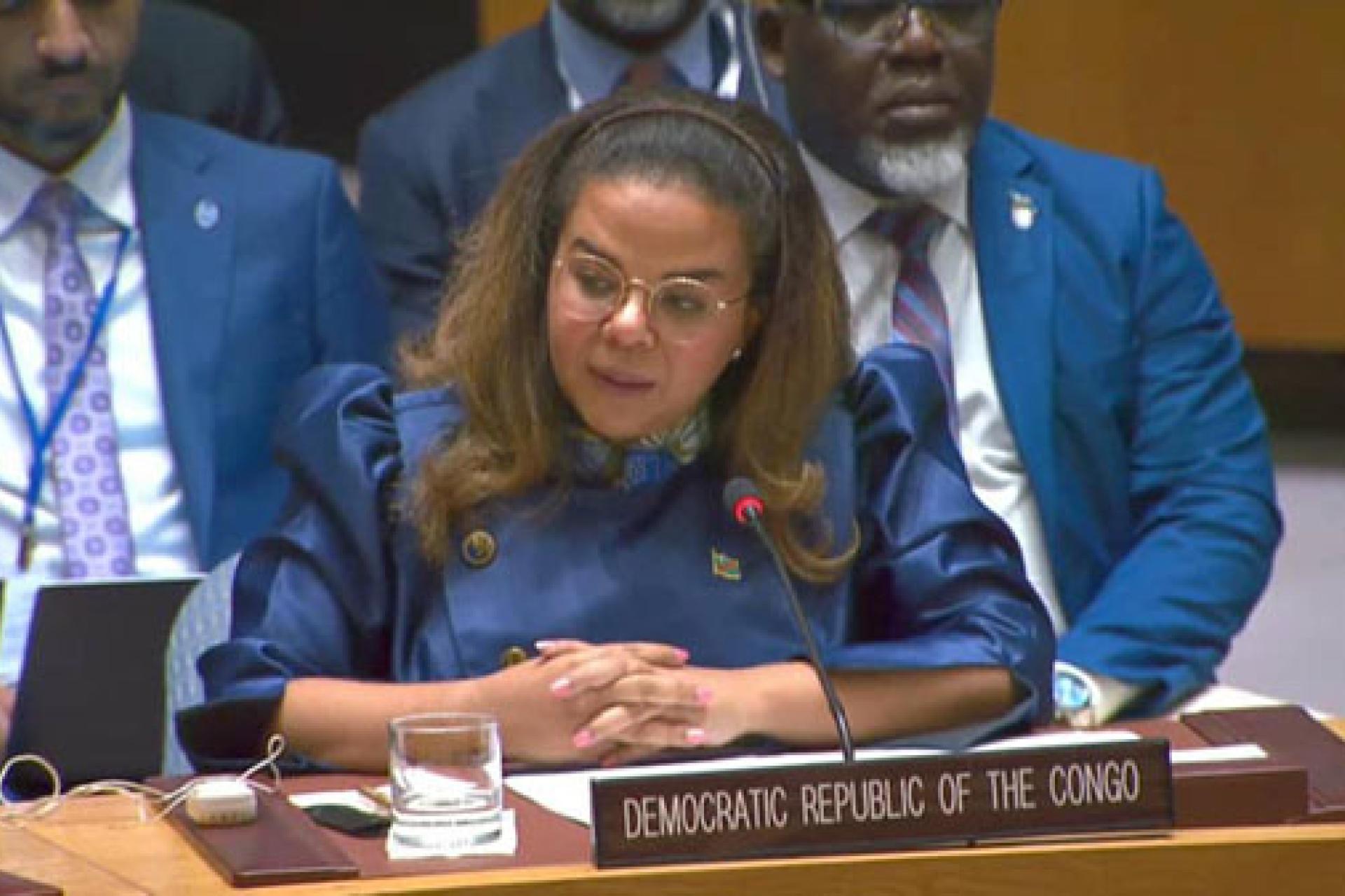 La ministre des Affaires étrangères de la République démocratique du Congo, Thérèse Kayikwamba Wagner.