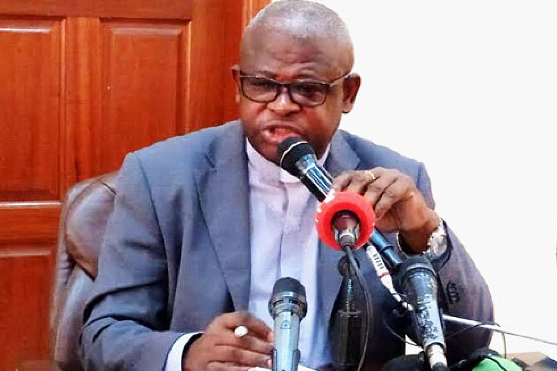 Mgr Donatien Nshole, le Secrétaire général et porte-parole de la Conférence épiscopale nationale du Congo. Photo droits tiers