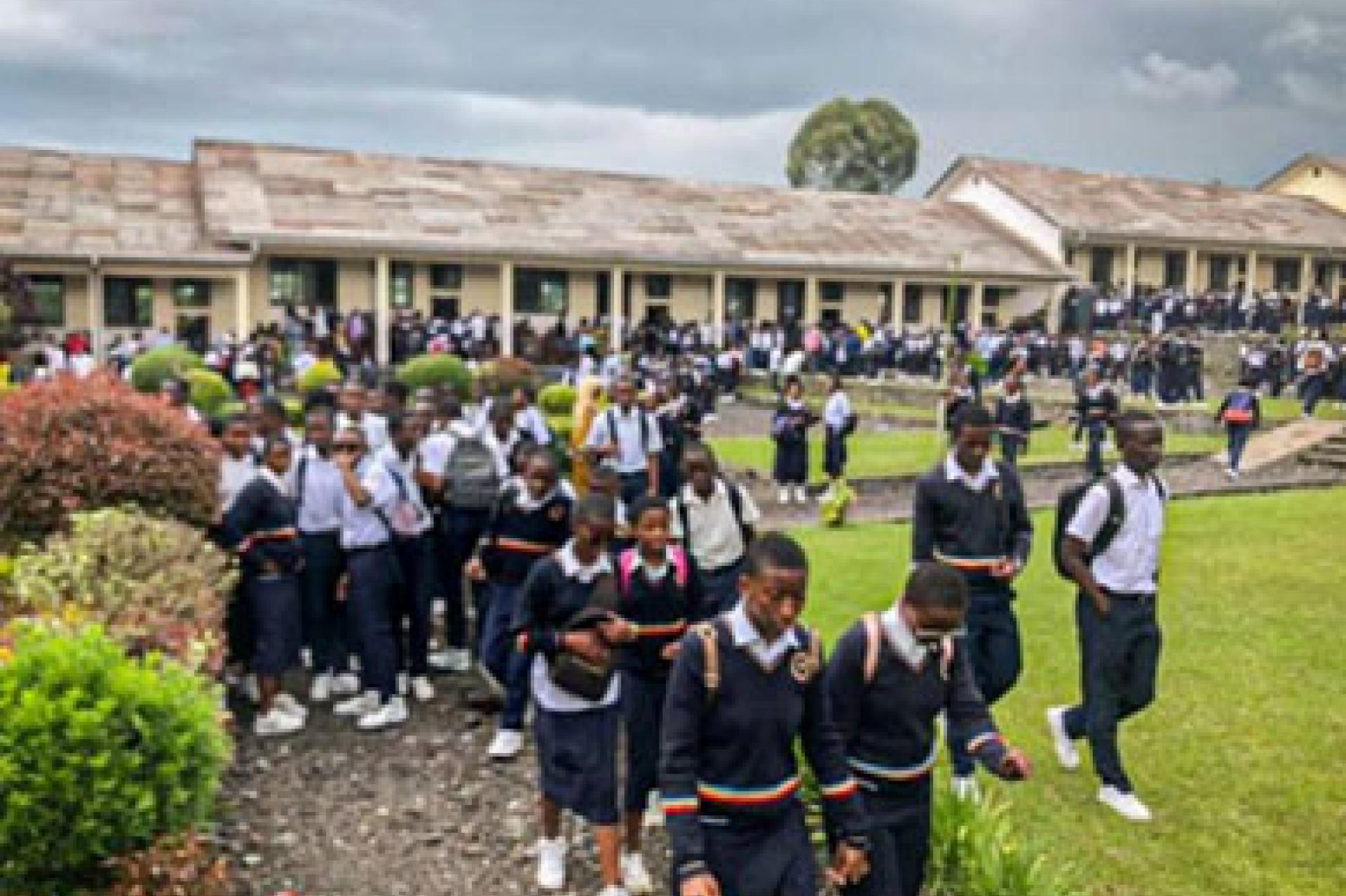 Vue d'une école à Goma. 