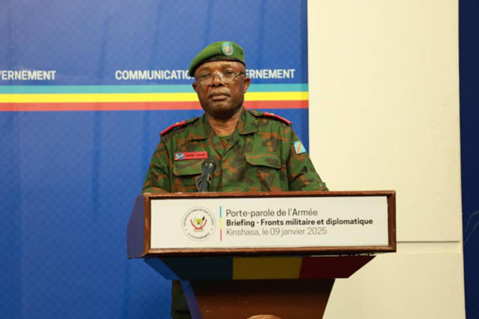 Le porte-parole de l'armée congolaise, général-major Sylvain Ekenge. Photo droits tiers
