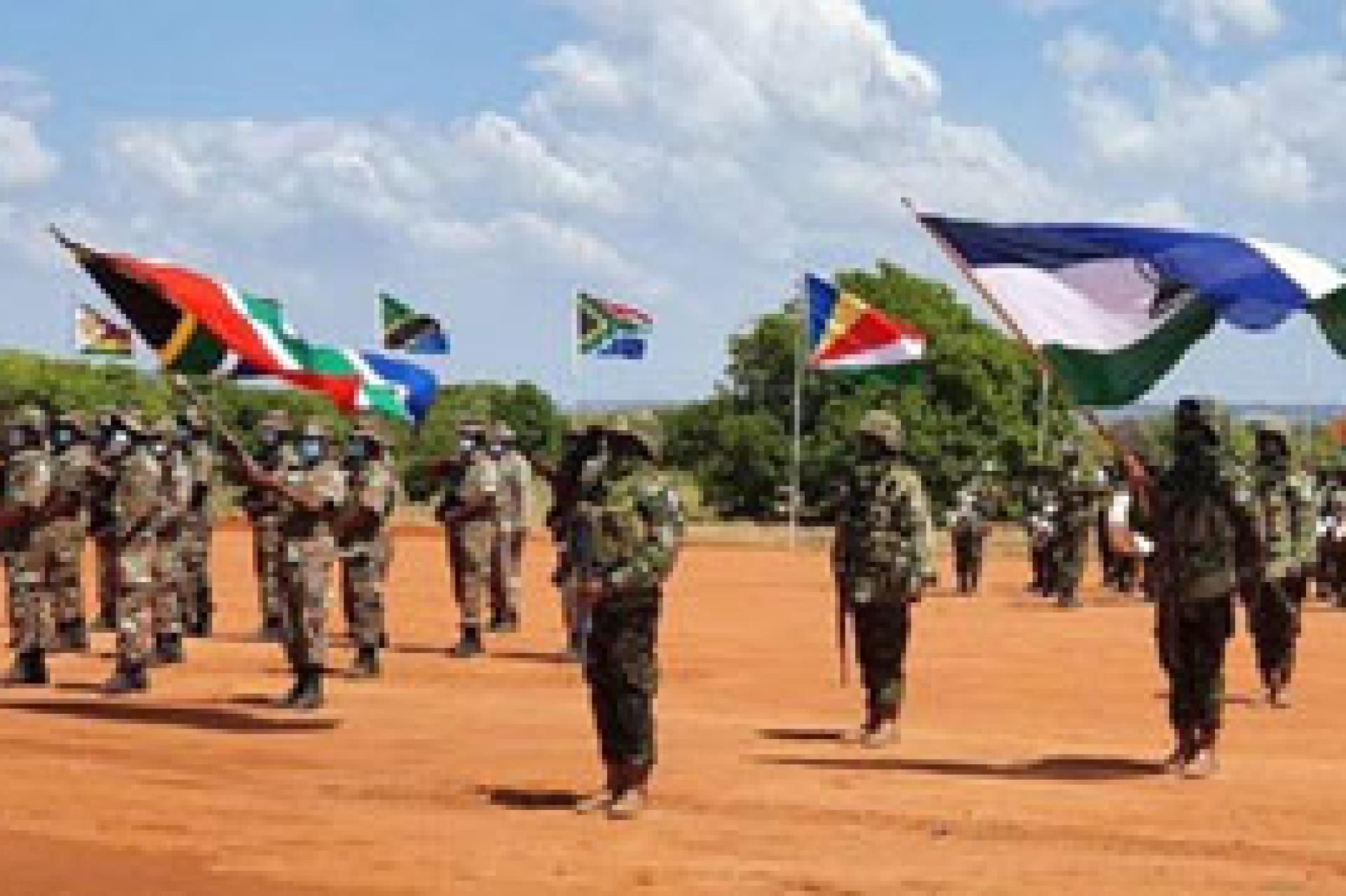 Les forces de la SADC dans l'Est. 