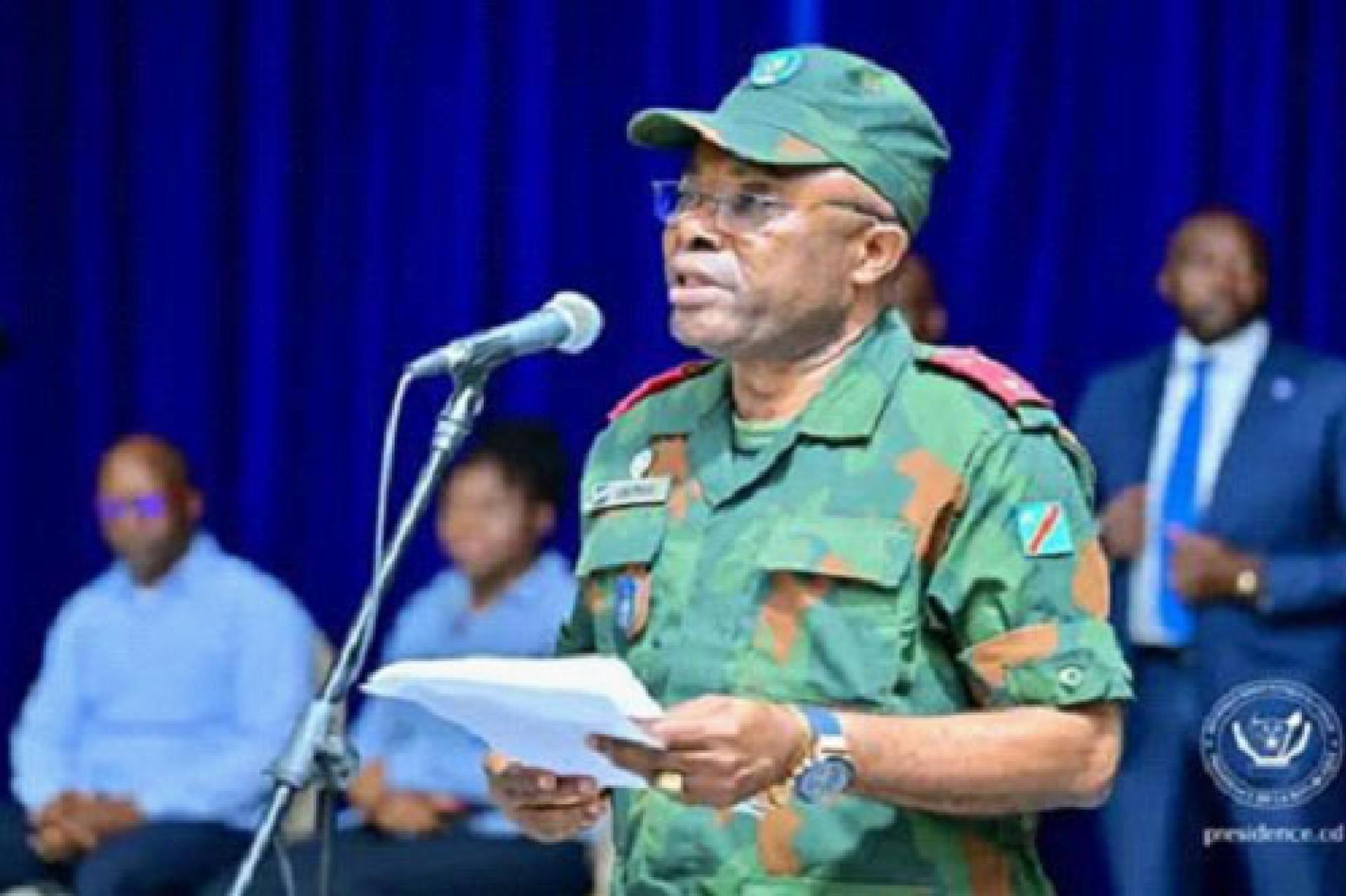 Le général Major Sylvain Ekenge , porte-parole des FARDC. Photo Présidence RD-Congo