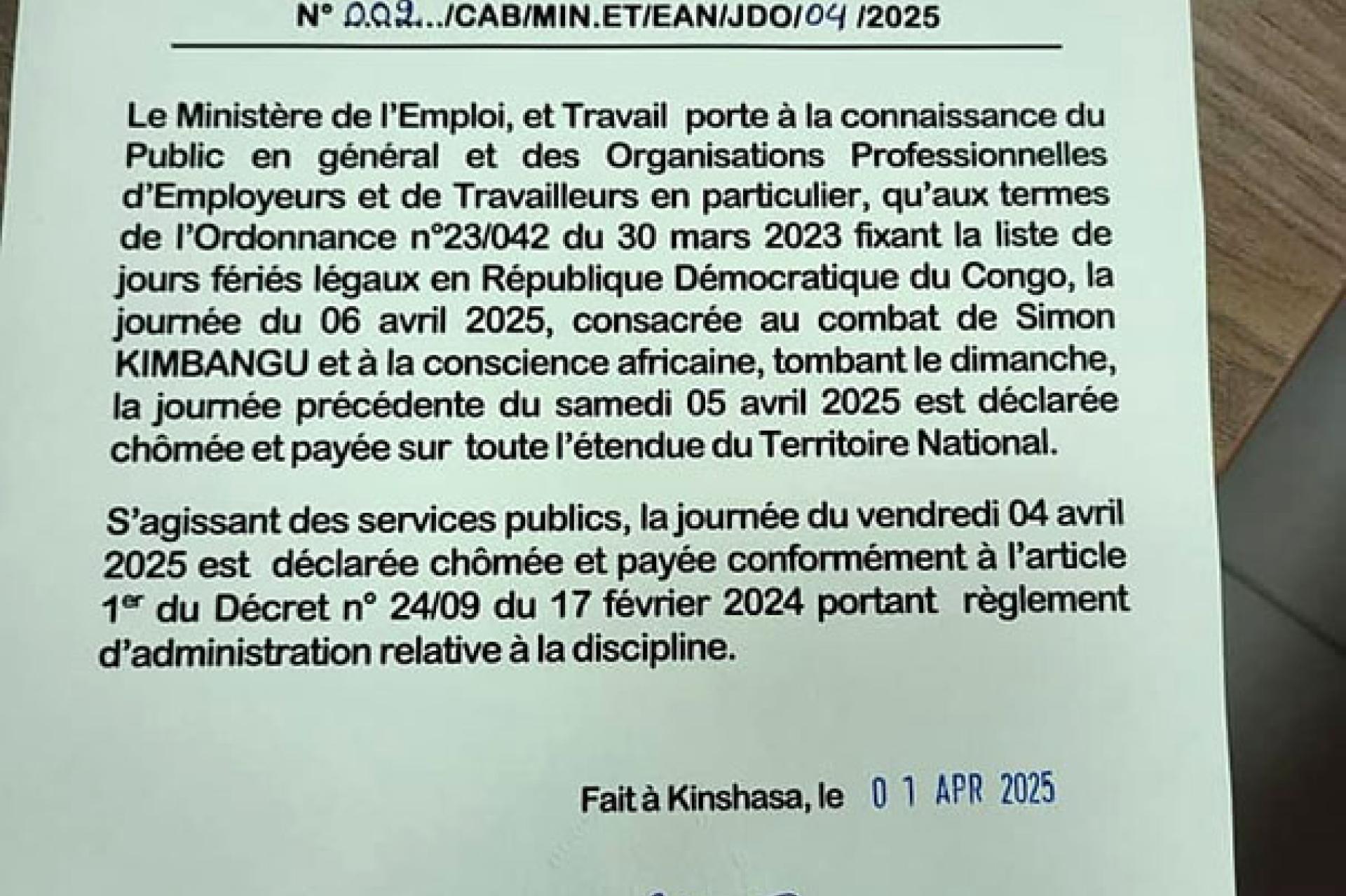 Les journées du 04 et 05