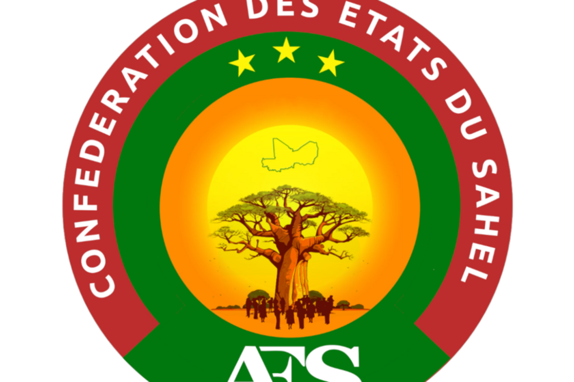 Les trois États membres de l'AES - le Mali, le Niger et le Burkina Faso - ont décidé de rappeler leurs ambassadeurs respectifs en Algérie après la destruction d'un drone malien par l'armée algérienne. © Logo de l'Alliance des Etats du Sahel (AES)