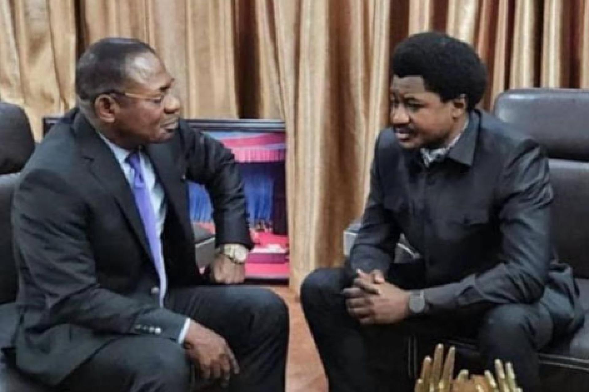 Le PGR Mvonde et le ministre Mutamba.