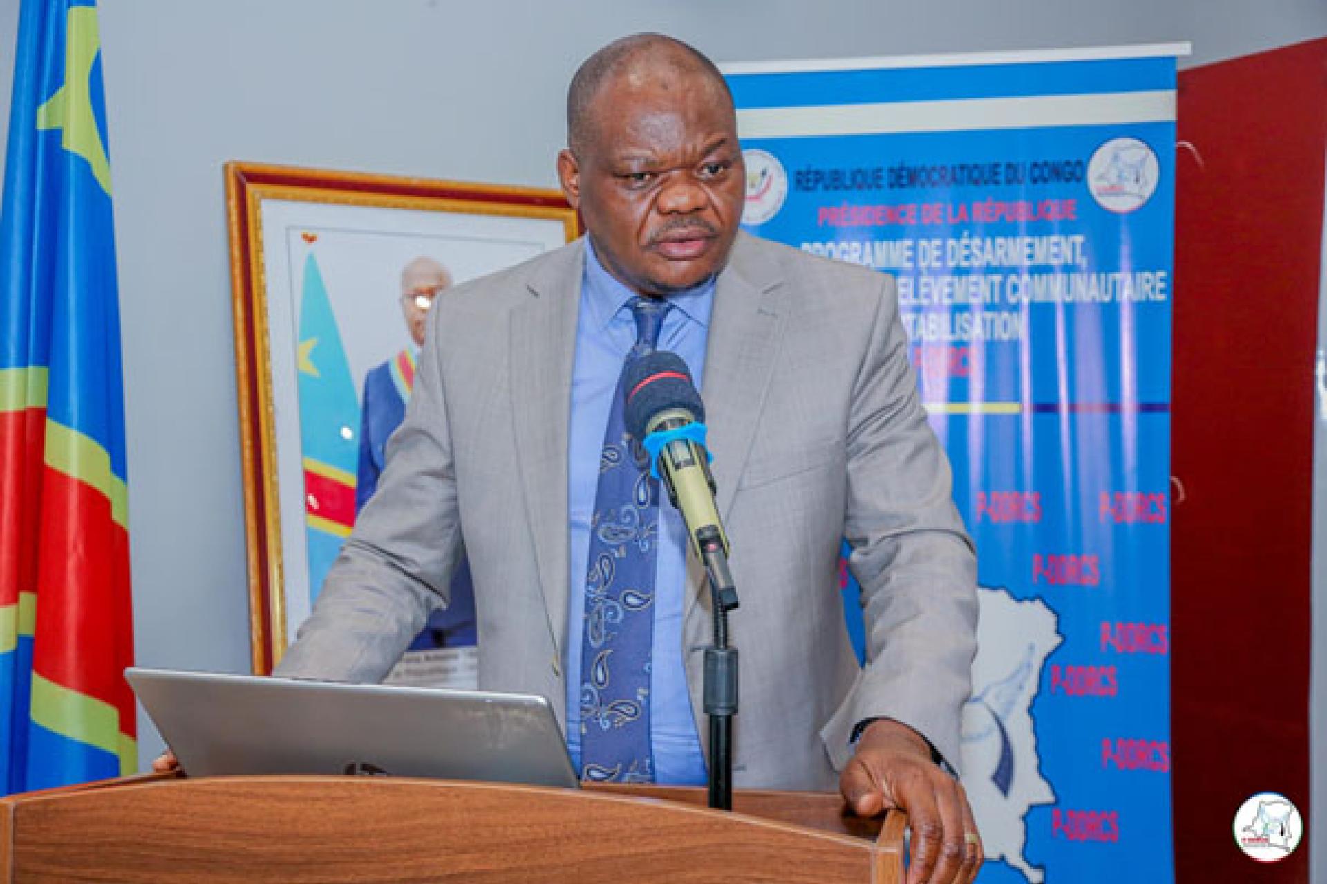 Le coordonnateur du P-DDRCS pour la mise en œuvre du plan d'action prioritaire élaboré. Photo droits tiers