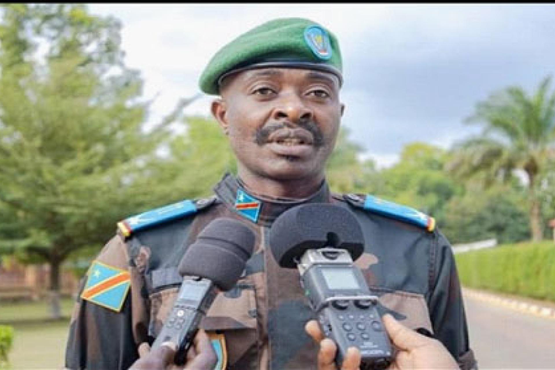 Lieutenant Jules Ngongo Tshikundi, porte-parole de l'armée en Ituri. Photo droits tiers