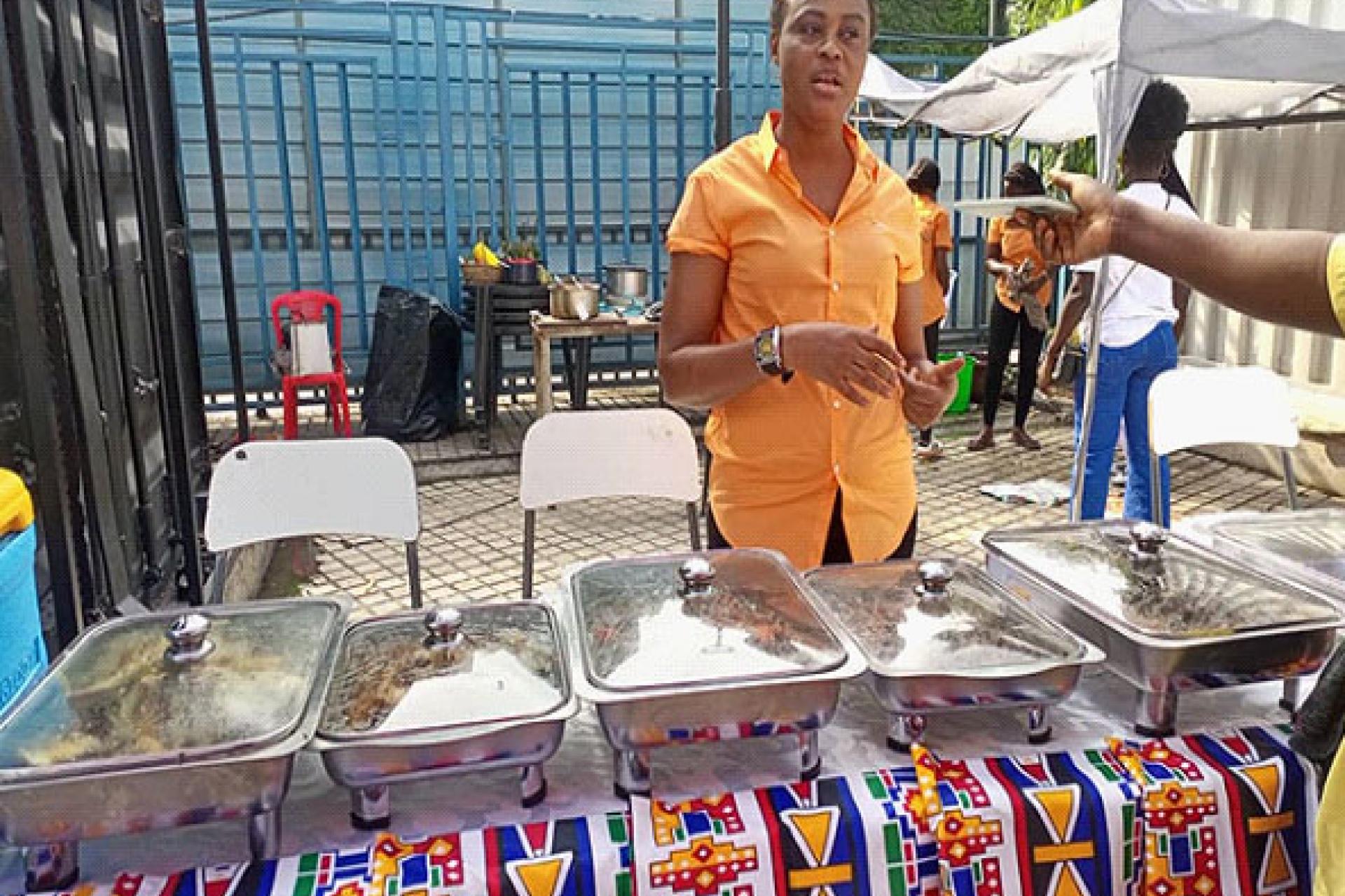 Quelques plats congolais exposés lors du festival.