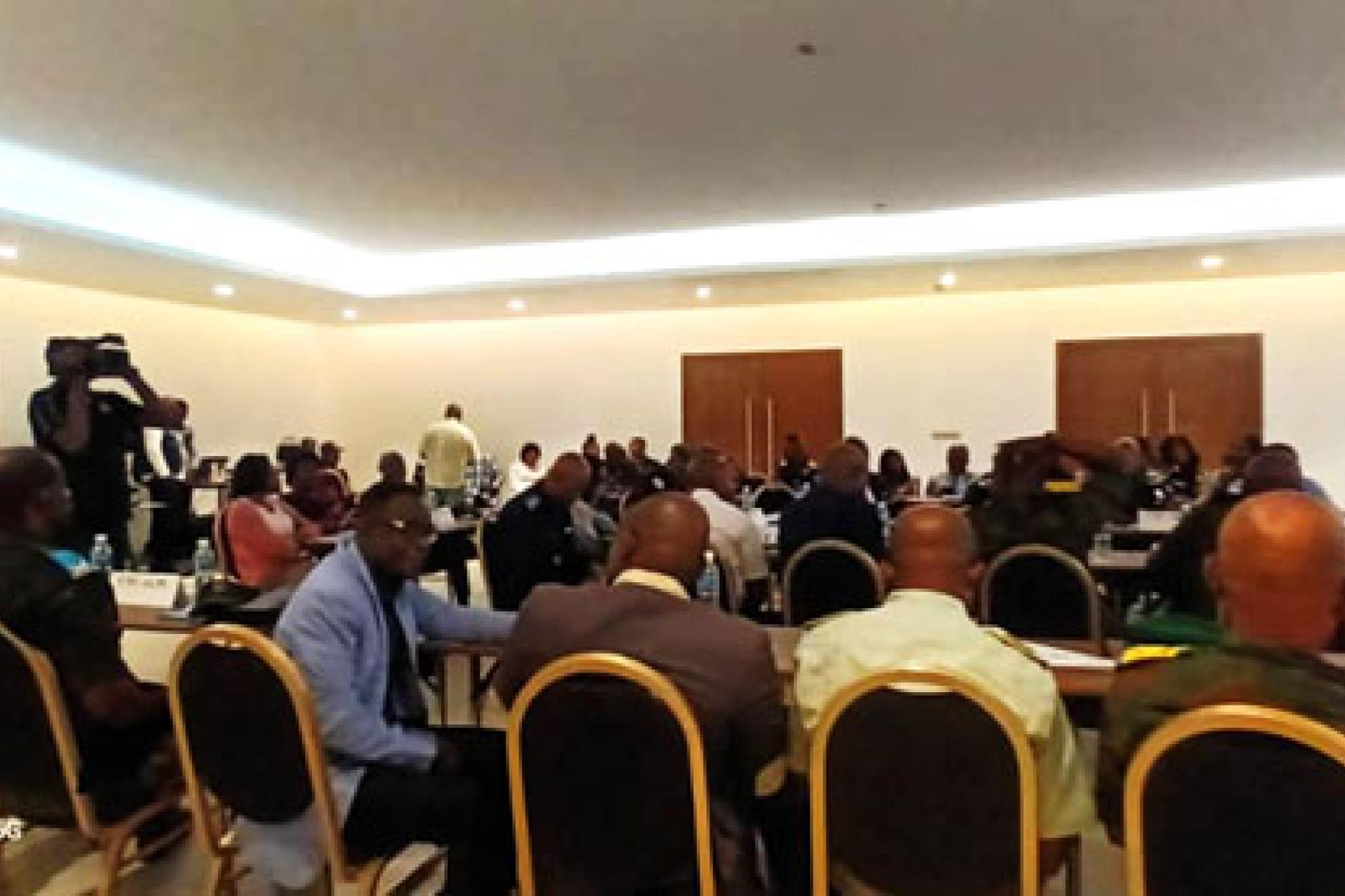 Vue des participants de l'atelier sur la mise en œuvre du plan d'action de lutte contre la prolifération des armes légères et de petit calibre. Photo droits tiers