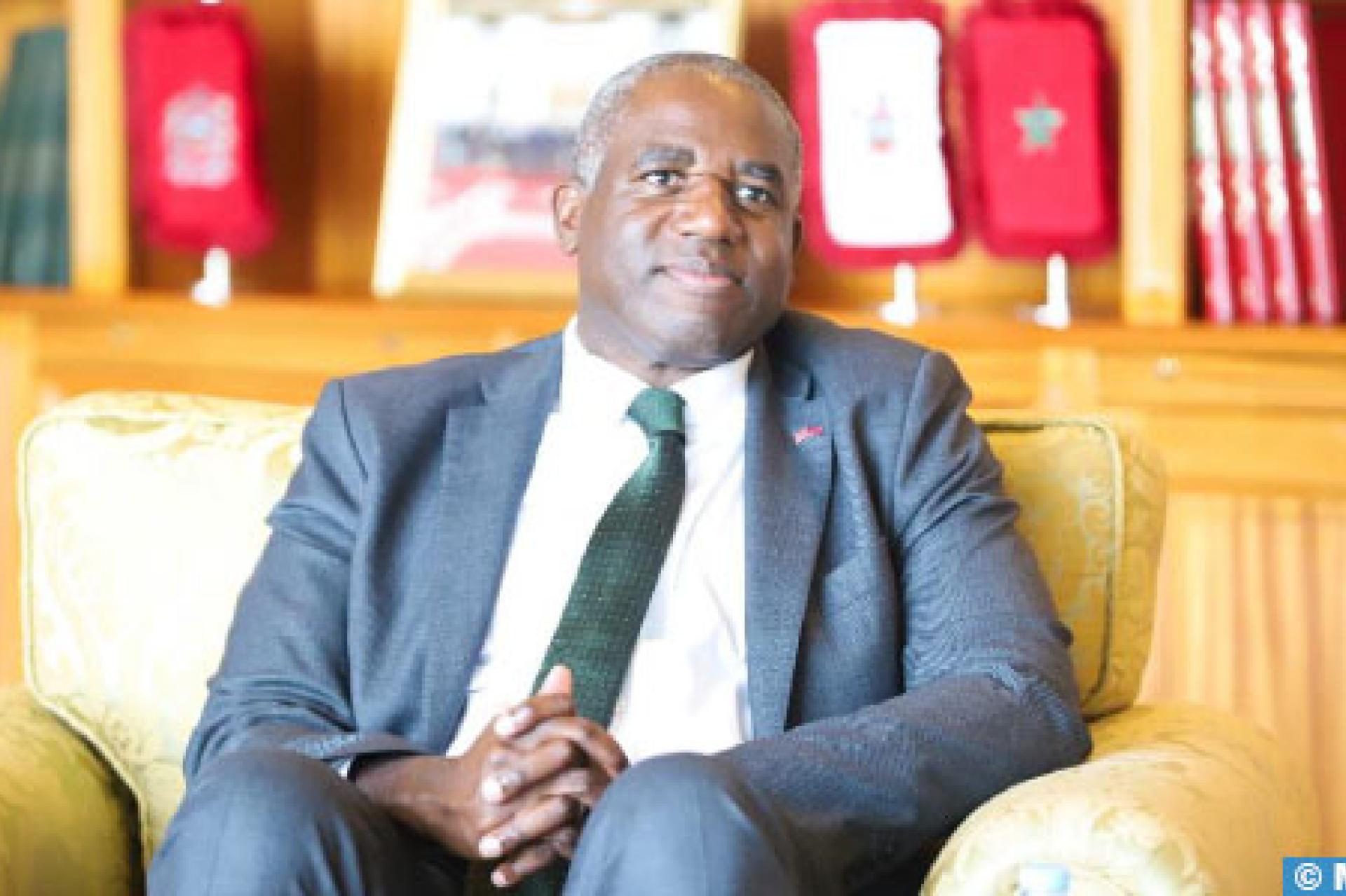 Secrétaire d’Etat britannique aux Affaires étrangères, au Commonwealth et au Développement, David Lammy. Ph. map