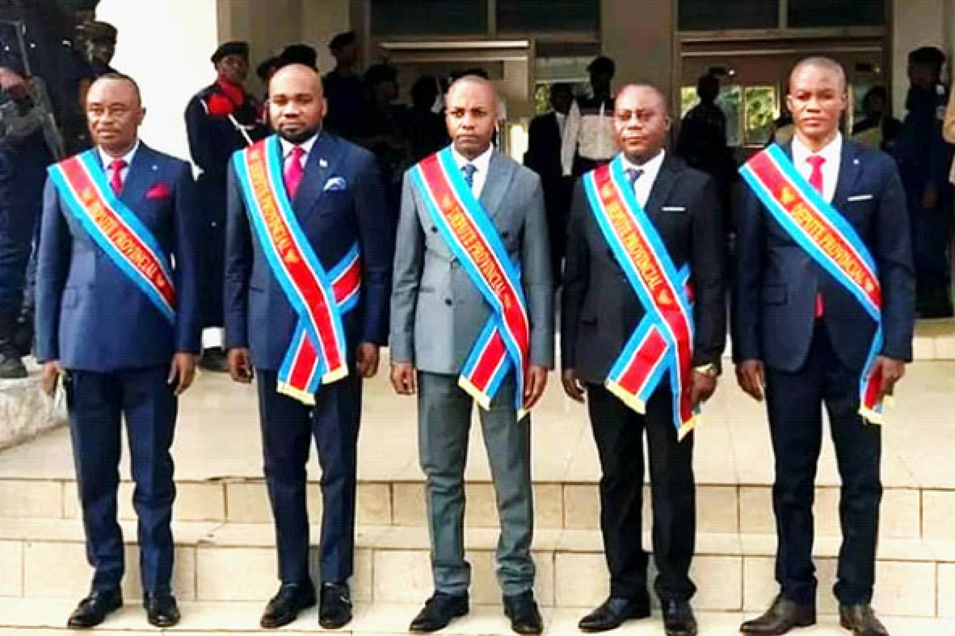 Une vue de la composition de membres du bureau de l'Assemblée provinciale du Kasaï-Central destitué. PHOTO droits tiers