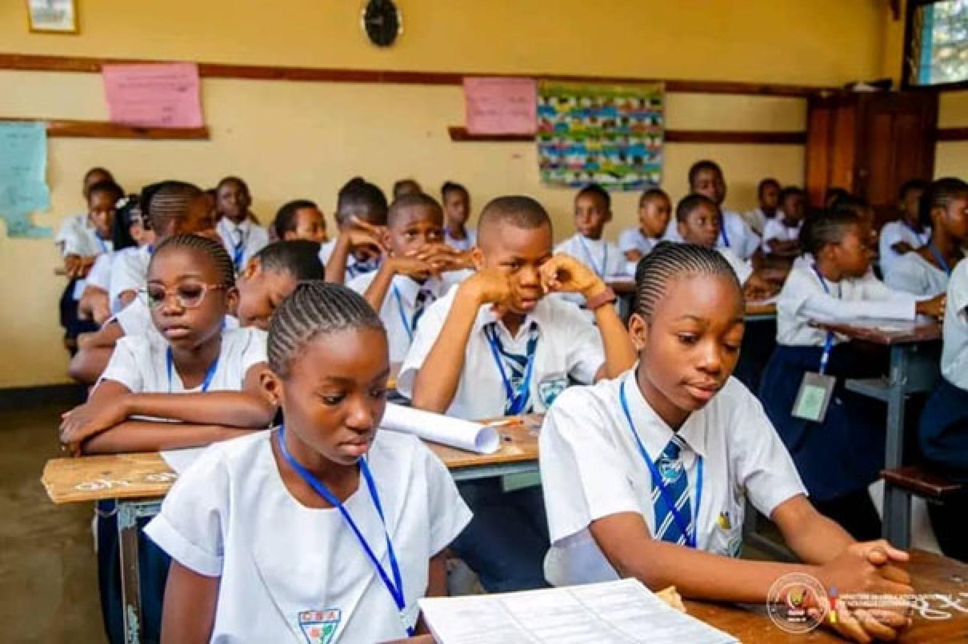 Des finalistes du primaire à Lubumbashi.