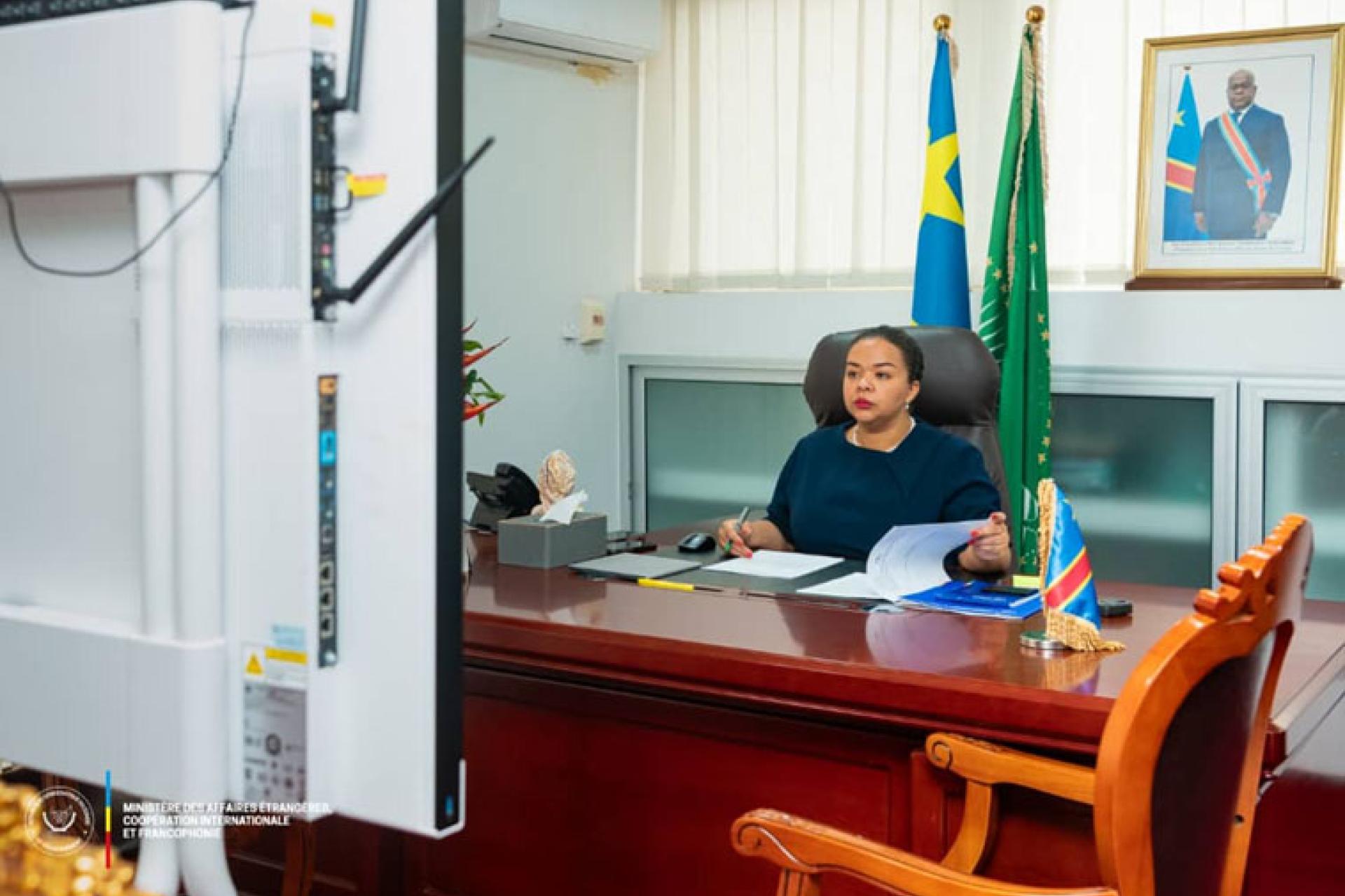La ministre d'Etat en charge des Affaires étrangères, Thérèse Kayikwamba Wagner. Photo droits tiers