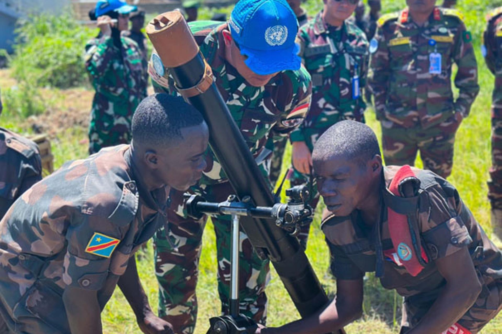 Une vue de la formation des militaires des FARDC.